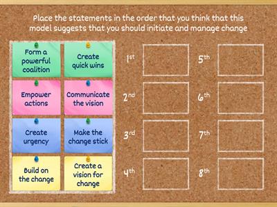 Kotter's 8-step Change management model 