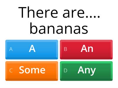 a, an, some, any
