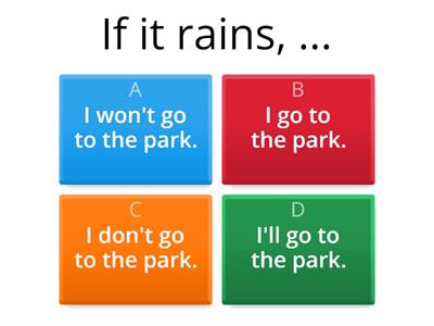 Zero and first conditional