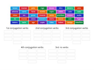 Verb conjugation sort