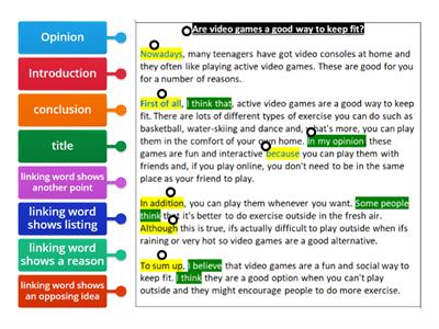 Connect the dots: Argumentative/ Opinion Essay 