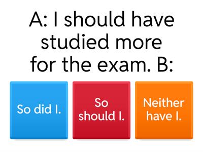 English Grammar: Responses to Statements