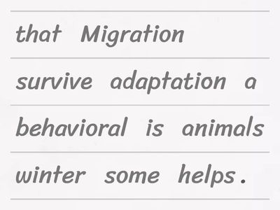 4th Grade Animal Adaptations