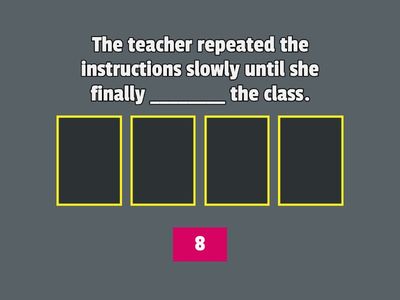 Phrasal Verbs with Get, Quiz with sentences