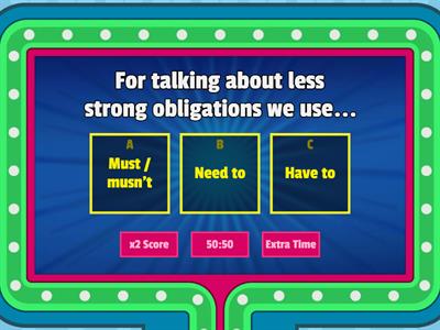 Expressing obligation