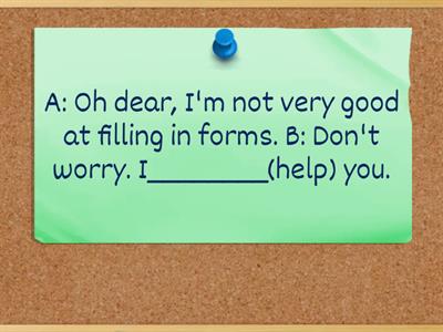 Grammar: Review of verb forms: present, past and future (Level pre intermediate 6C)