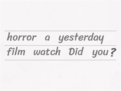  Past Simple negative & interrogative forms