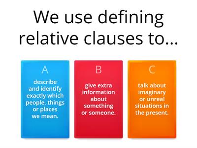 V2, Defining relative clauses