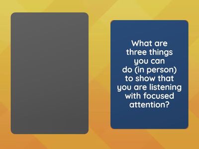 Listening with Focused Attention 