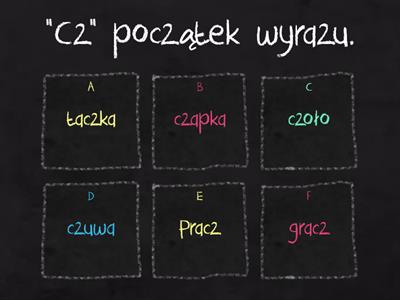 "Cz" "Sz" Ch" "Rz" w wyrazach