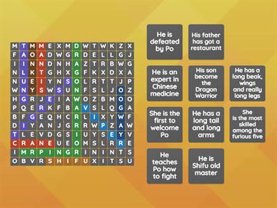 Kung fu panda characters