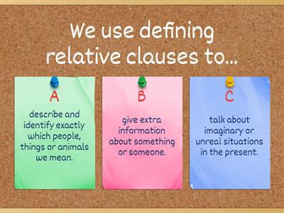 Defining Relative Clauses