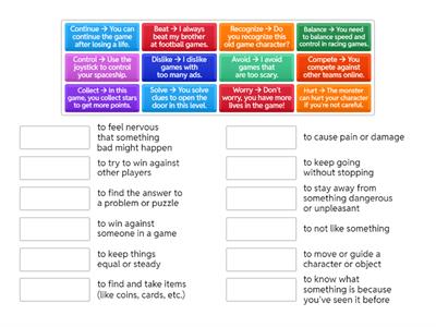 Harmonize 2 - UNIT 5 gaming verbs revision