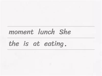 Present continuous (affirmative, negative, interrogative)