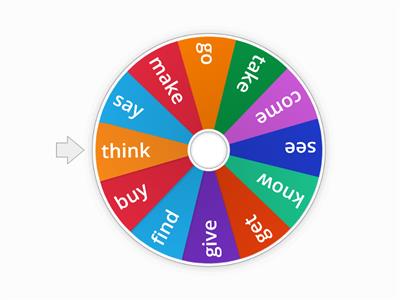 Irregular verbs spinner 1