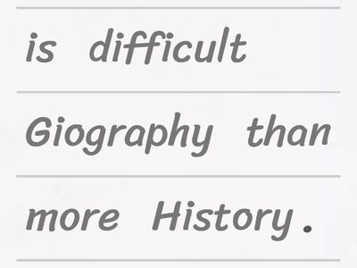 Comparison: Word order