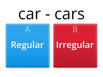 plural and singular ( regular - irregular ) nouns