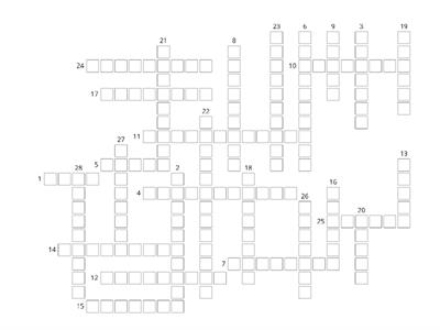 Stem-Changing Preterite - Crossword 