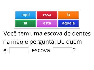 Os Pronomes Demonstrativos no tempo e no espaço (2)