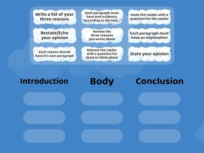 Writing Group Sort Argumentative