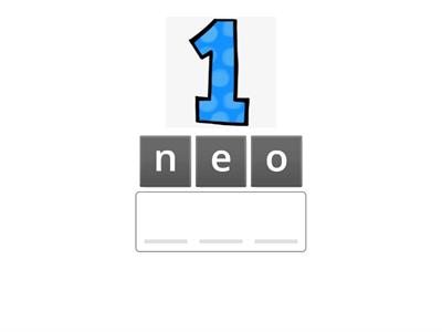 Spelling Numbers 1-20