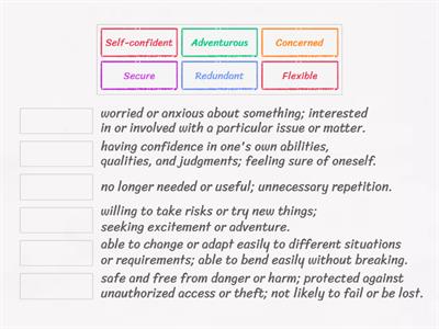 FCE Unit 14 Career vocab match up
