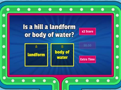 landforms and body of water