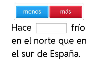 Tiempo, completar las frases