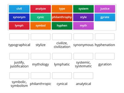 Barton 6.8 Related Words