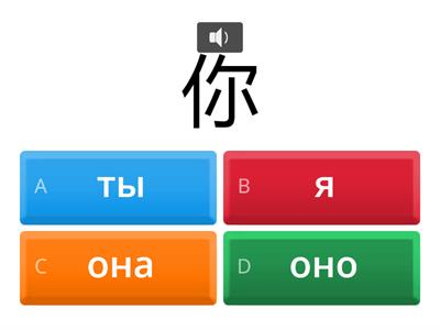 Местоимения китайский