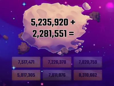 Add and Subtract Millions