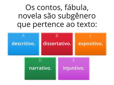 Gênero textual conto literário 