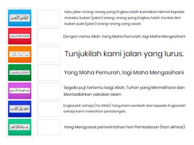 KEFAHAMAN SURAH AL-FATIHAH TAHUN 3