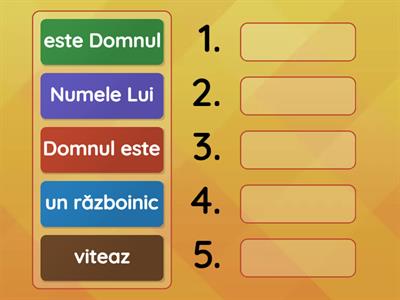 3. Clasele P,1,2,3  Exod 15:3