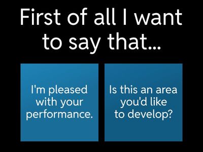 Performance Review Phrases (practice)