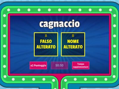 Quiz NOMI ALTERATI- FALSI ALTERATI