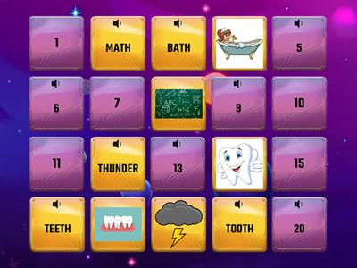 UNVOICED TH MEMORY GAME