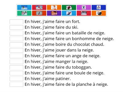 Les activités d'hiver