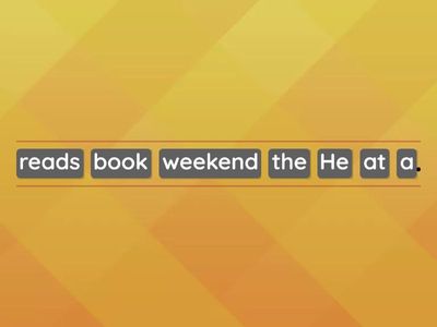 1MH / 2.4 / Grammar: Present Simple: positive: order the sentences