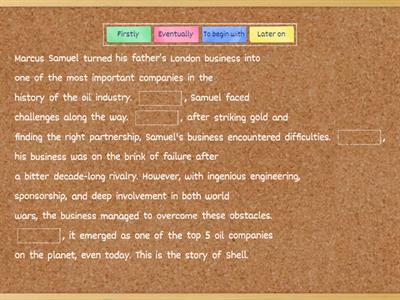 Fill in the Gaps Activity - Time sequencers 