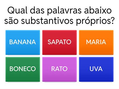 Substantivo proprio e comum