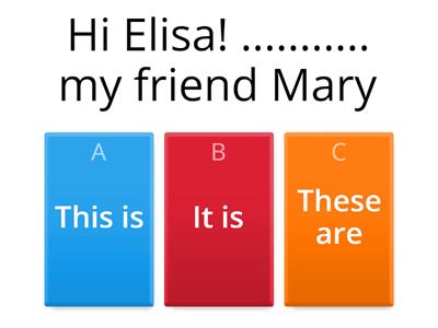 A0 A1 - Introducing a friend (Mary)