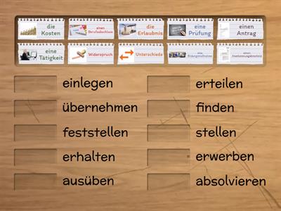 Nomen-Verb-Verbindungen: Anerkennung der Qualifikationen  