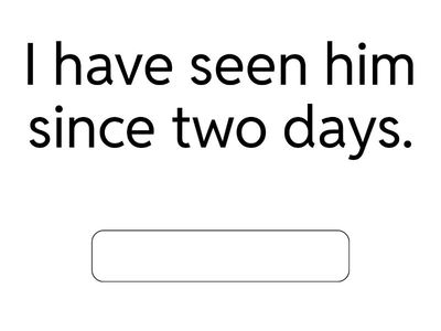 Sentences to correct A2 english level