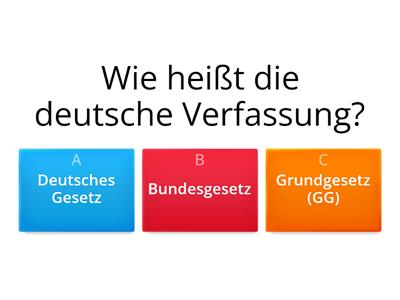 Orientierungskurs Quiz Wiederholung Modul 1 Artikel 1 GG