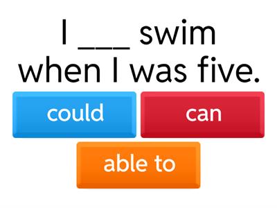 Can, Could, Able to Exercise