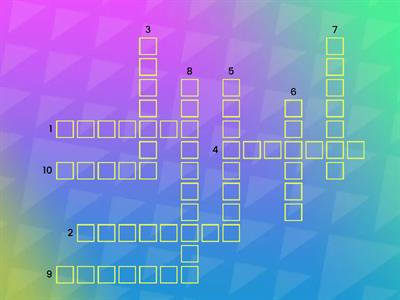 Present Continuous - Crossword