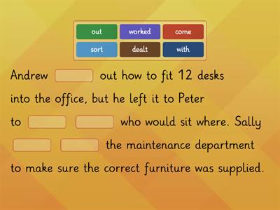 B2 phrasal verbs - in the office, part 4