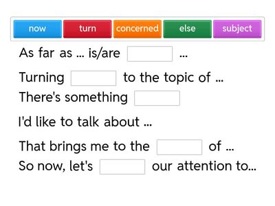 Complete the sentences