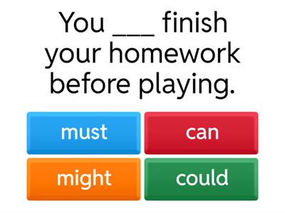 Modals of Obligation Quiz